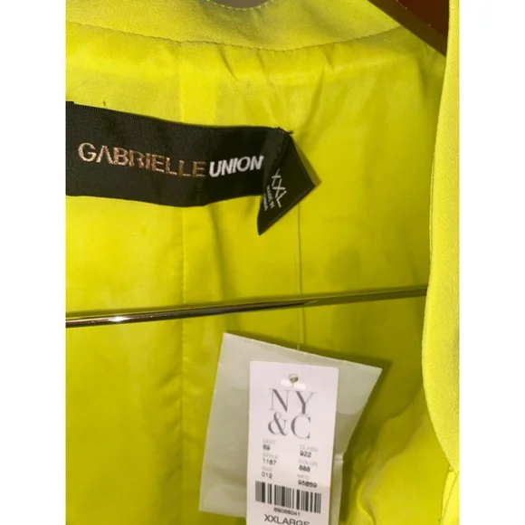 Women's Gabrielle Union Yellow & Black Dress XX-Large - Picture 2 of 9